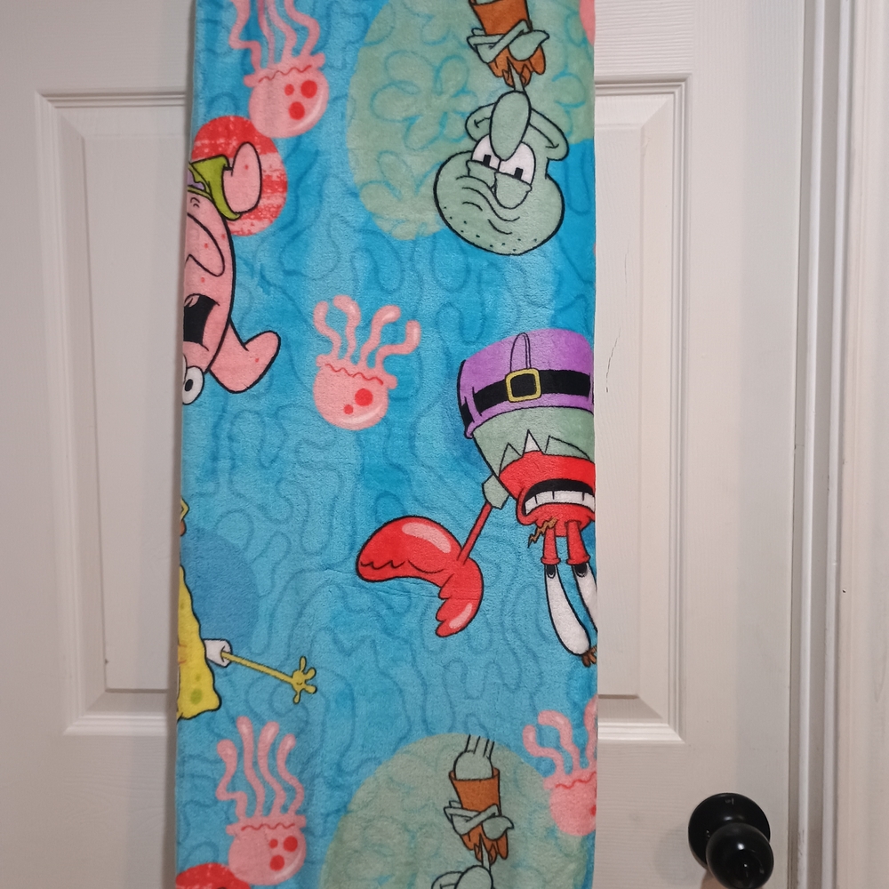 New SpongeBob Mr Krabs Squidward Plush Throw Blanket Size 50x70 - Picture 6 of 6